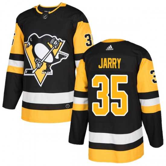 Men's Pittsburgh Penguins #35 Tristan Jarry Black Stitched Adidas Jersey Dzhi
